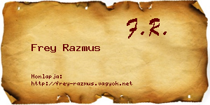 Frey Razmus névjegykártya